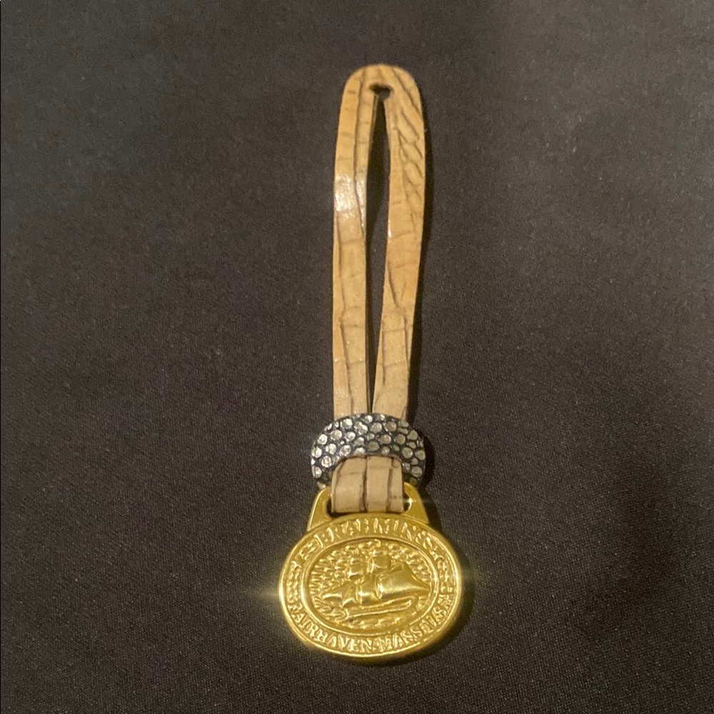 Gold Medallion Brahmin  with Black Strap